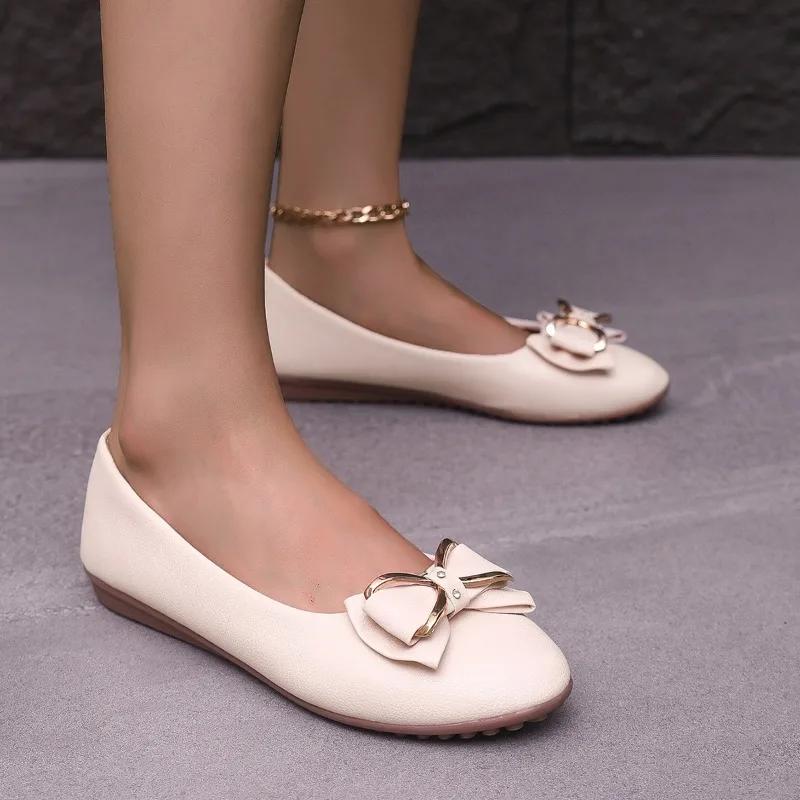 Fashion Ladies Shoes 2025 Fashion Shallow Women's Flats New Plus Size Butterfly-knot Casual Hot Sale Best Seller Sweet Flat Low Heels
