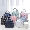 Funktionales Muster, Kühler-Lunchbox, tragbar, isoliert, aus Segeltuch, Lunchtasche, thermische Lebensmittel-Picknick-Lunch-Taschen für Damen und Kinder