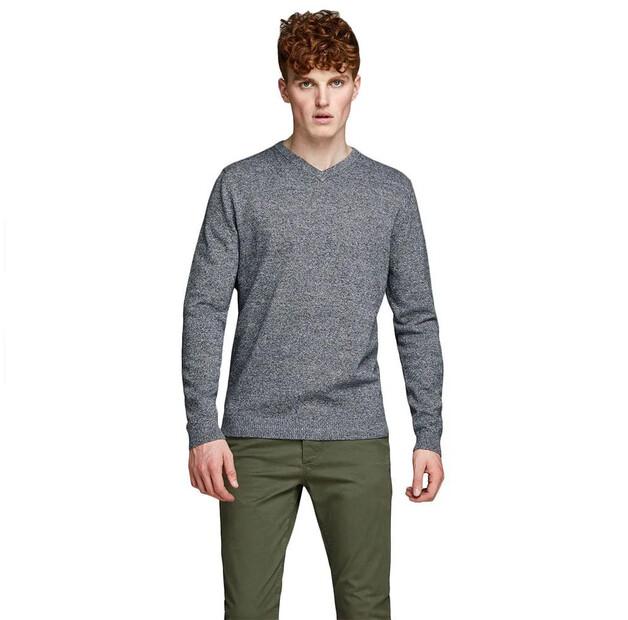 

Jack & Jones Свитер Basic Knit V-Neck Twisted With Jet Stream XS