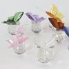 Cute Butterfly Ornament White Crystal Crystal  Crafts European Style Crystal Butterfly  Wedding