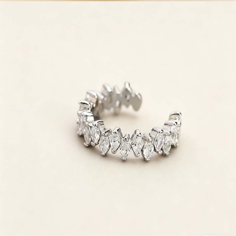 Fashion Zircon C-Shaped Ear Clip for Women Classic Gold Color Irregular No Piercing Ear Cuff Party Jewelry Gifts