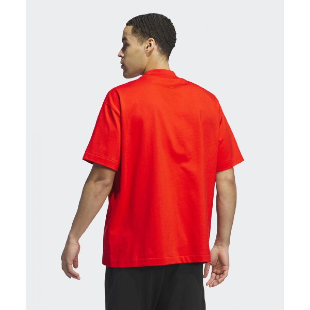 Adidas Basketball Tee   Red Je3763