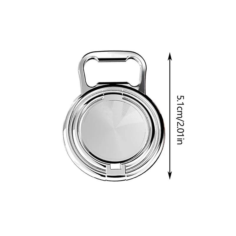 Metal Foldable Phone Holder 360 Degree Rotation Stand Double Finger Ring Round Cellphone Universal Portable Metal Kickstand
