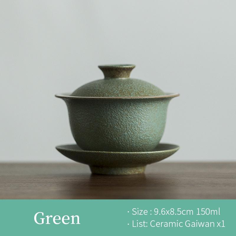 150ml Ceramic Lid Bowl Vintage Tea Bowl Three Talents Bowl