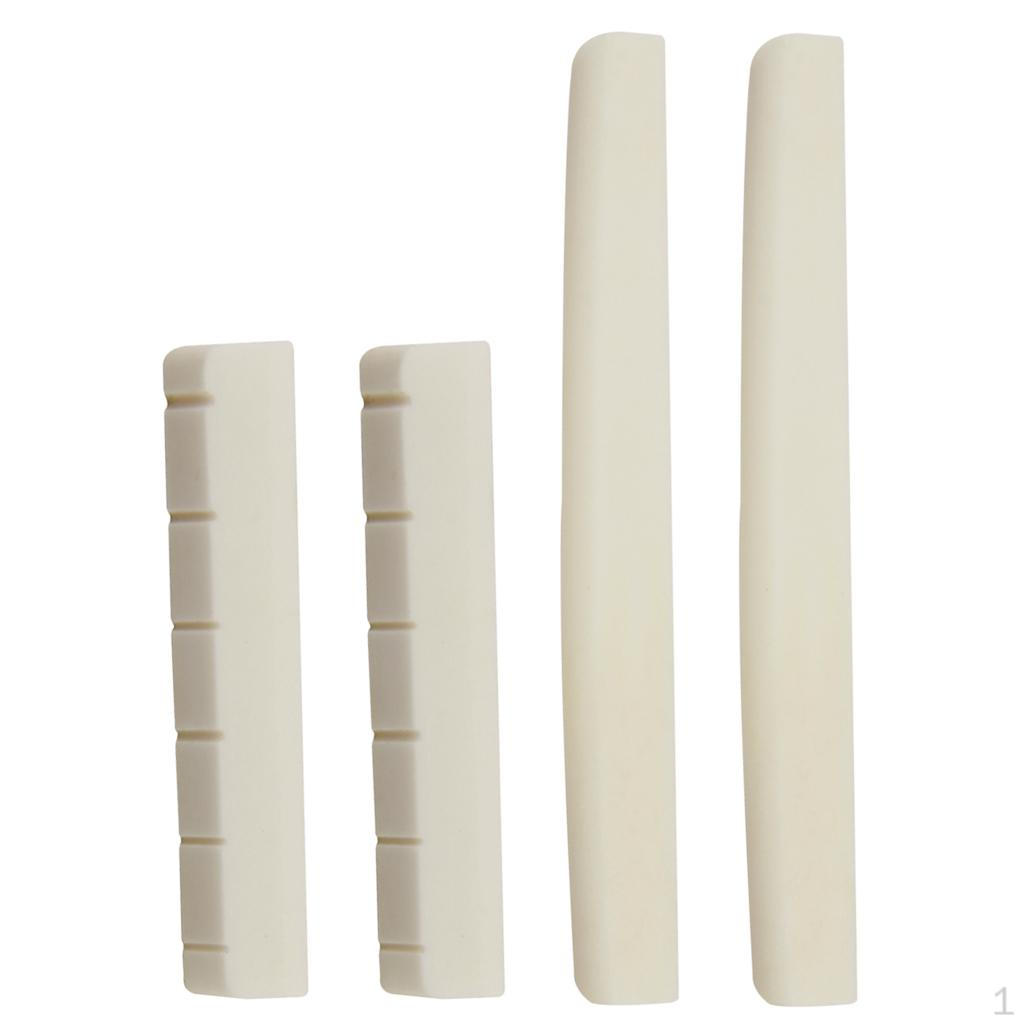 Classical Guitar Slotted Saddles Nuts Musical Instrument Parts Beige