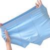 Men's Soft Breathable Antibacterial Boxer Briefs - Solid Color Mid-Rise 