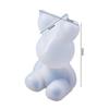 3D Bear Silicone Mold Faceted Rabbit Epoxy Resin Mould for DIY Keychain Pendant Epoxy Resin Crafts Bag Hanging Charms Decoration
