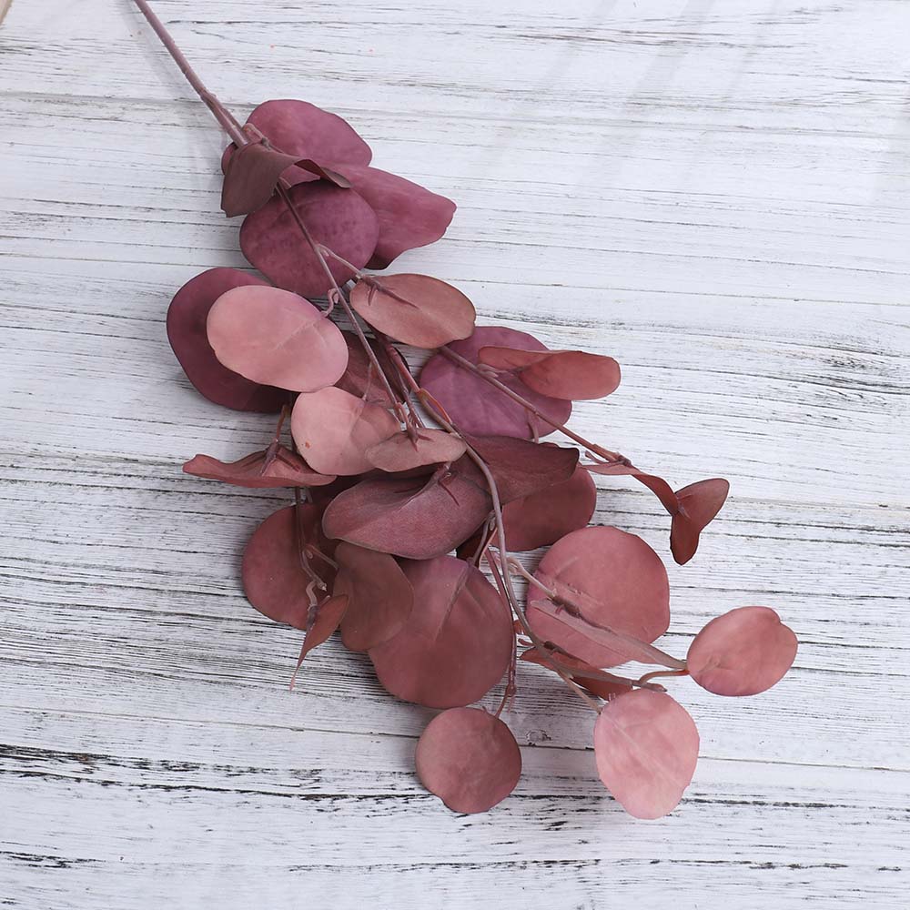 Jesienne sztuczne kwiaty jedwabne wesele dekoracja domu roślina sztuczne liście eukaliptus długa gałąź sztuczne rośliny DIY aranżacja ścienna