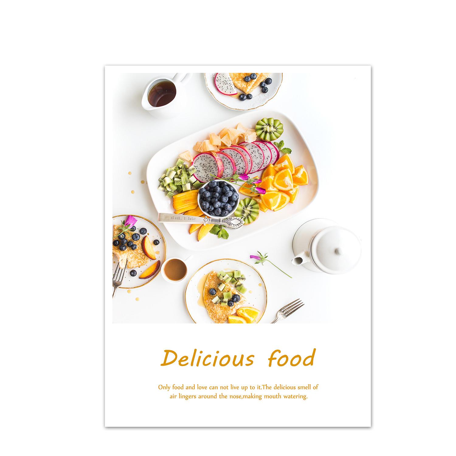 

Nordic Fresh Fruit Десерты Стол Еда Плакат Печать Настенное Искусство Холст Картина Для Столовой Ресторан Кухня Домашний Декор 21X30cm No Frame