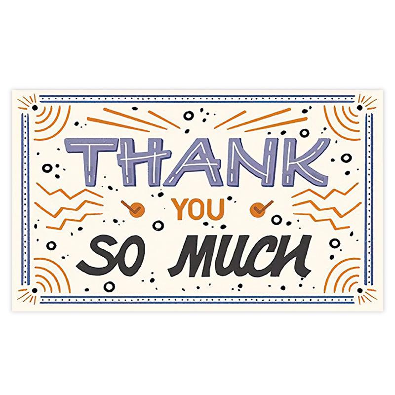 Pink 'Thank You' Cards - 50 Sheets/Pack for Gift Boxes, Decorations, and Postcards