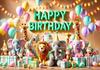 Fundal Fotografie Animal Forest Vinil Plante Junglă Fundal Foto Decor Banner Accesorii Baby Shower La Mulți Ani Nuntă