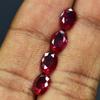 Natural Red Ruby Oval Cut 6 Pcs 7x5 Mm Lot Certified Vintage Jewelry Gemstone