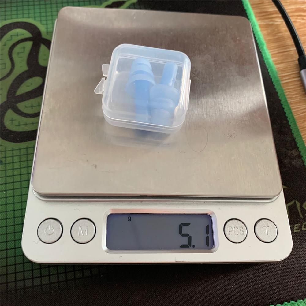 1 Pair Reusable Silicone Ear Plugs Waterproof Noise Reducing and Sound Blocking Earplug with Box