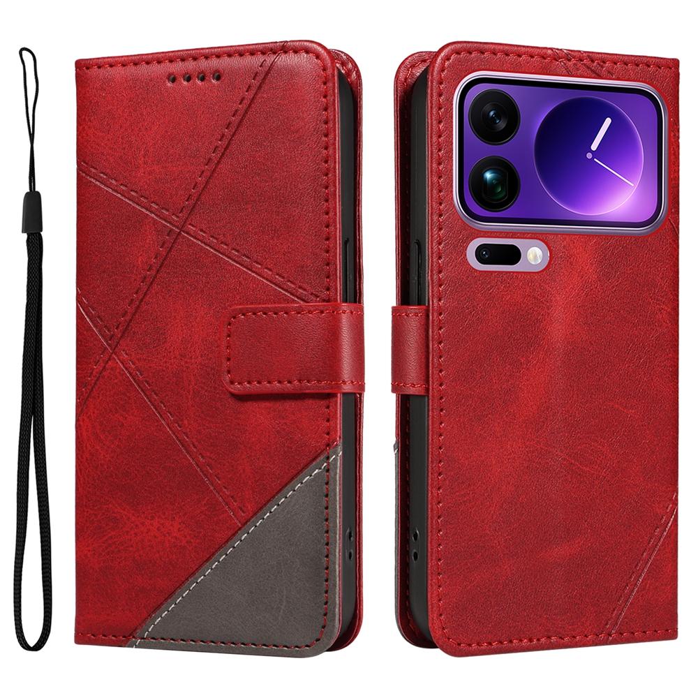 Magnet Leather Wallet Case for Xiaomi 17 17T 15T 15 14T 14 13T 13 12T 12 11T 11 11i 10T Pro Max Ultra Lite Phone Flip Cover Grid