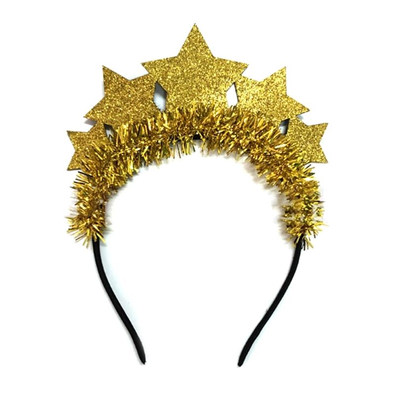 New Year Headband Sparkle Headdress for Women Wedding Christmas New Year Party