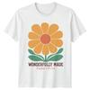 Wonderfully Made Psalm TShirt Retro Flower Christian Faith