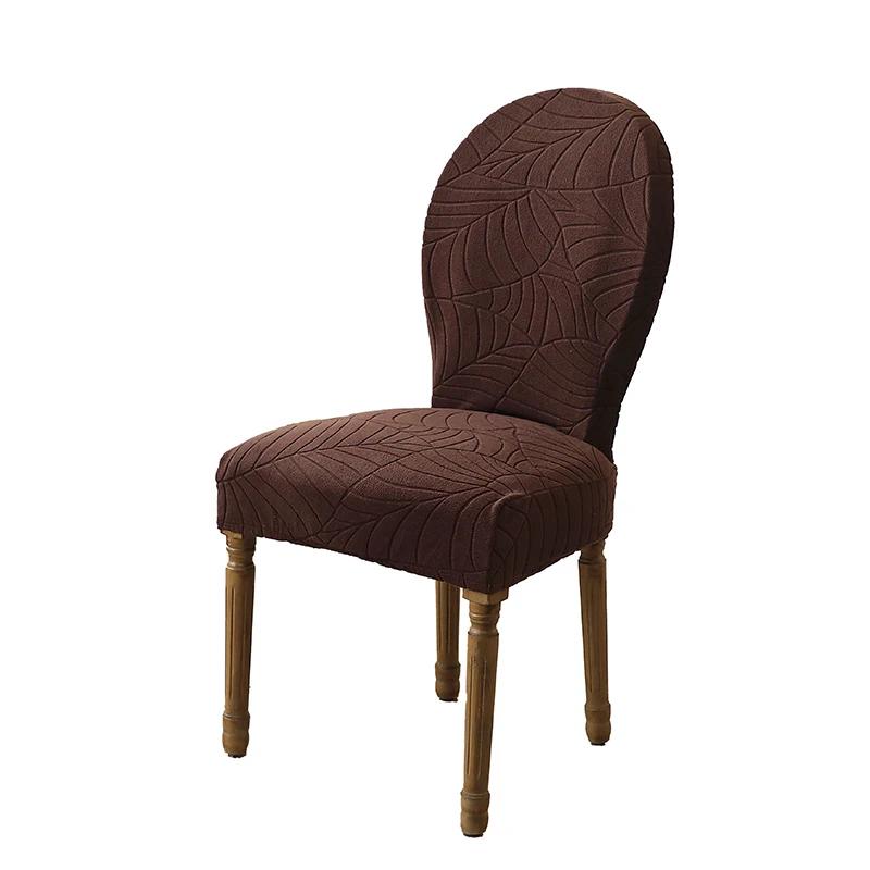 1/2/4/6pcs Jacquard Nordic Dining Chair Cover Elastic Chair Seat Slipcover Curved Chair Protector Case Kitchen Dining Room Home