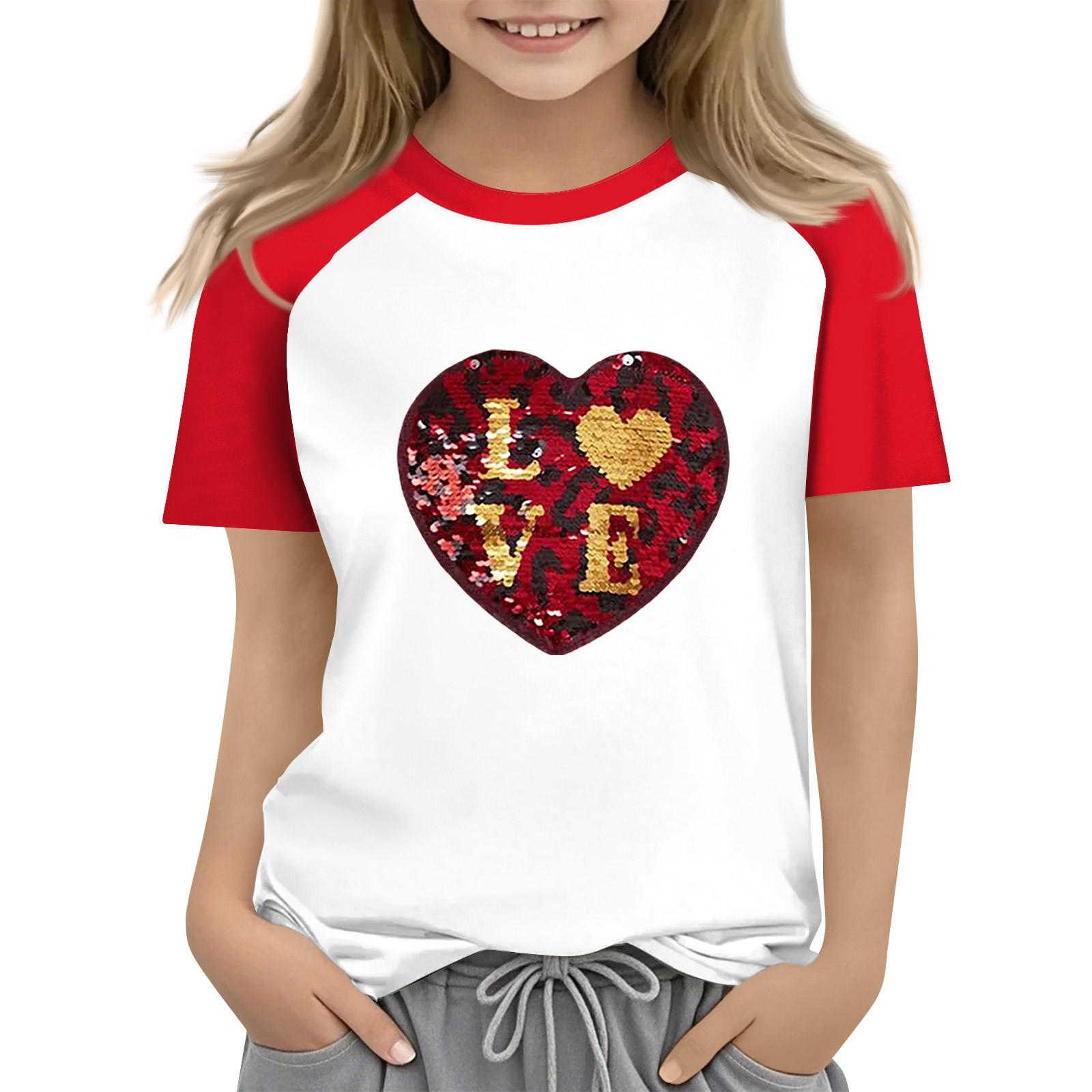 

Топы для девочек 4-16 лет с круглым вырезом и коротким рукавом, модные топы 150