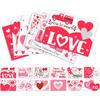 6PCS Valentines Party Scratch Off Cards Set Includes 8 Love Sticker Practical Paper Craft For Couple Game Night Activities