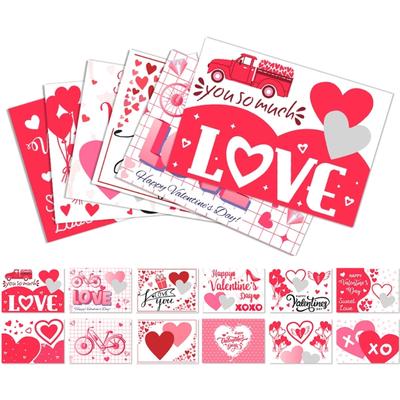 6PCS Valentines Party Scratch Off Cards Set Includes 8 Love Sticker Practical Paper Craft For Couple Game Night Activities