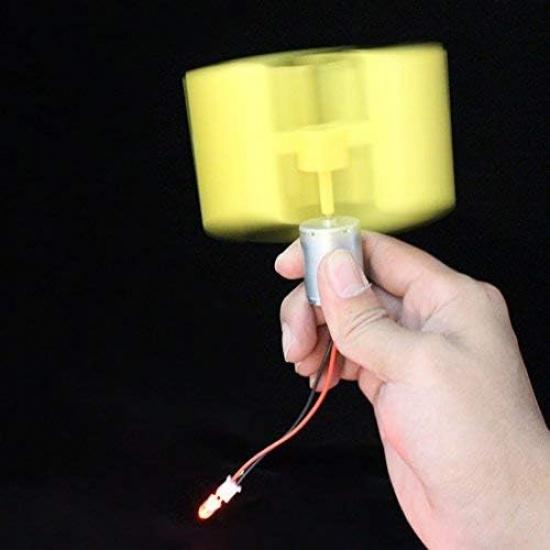 Electricity Generator, Micro Wind Turbines Dc Motor Vertical Motor Blades DIY Kit for Science Education Experiment, 5.5 M/s