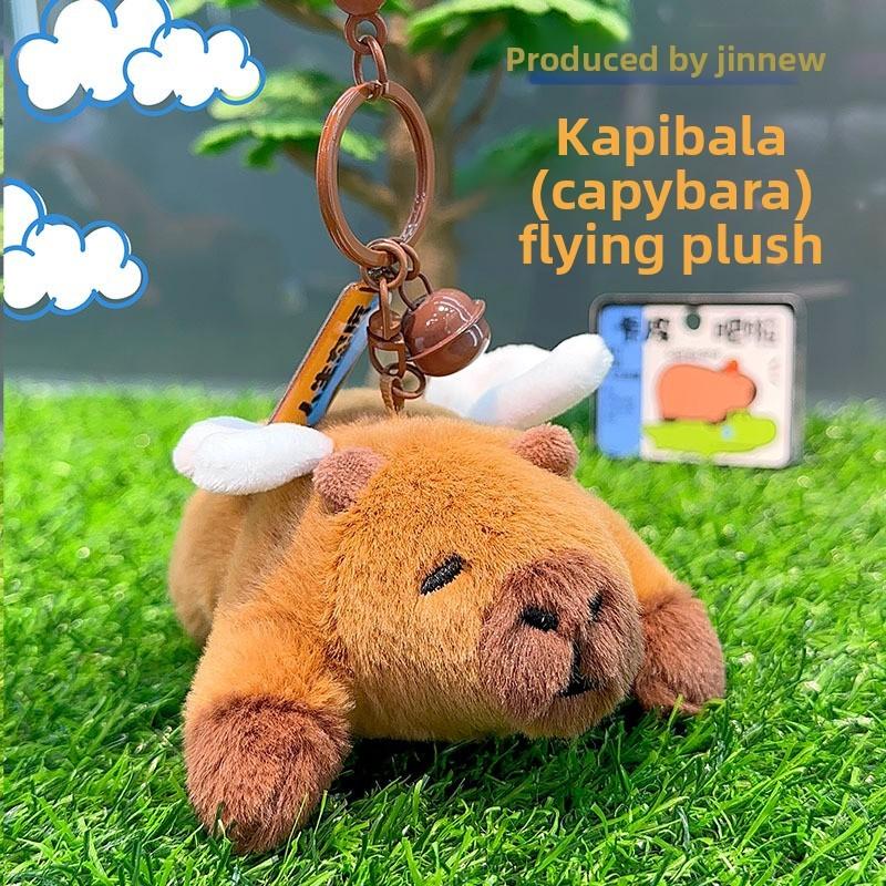 Capybara Cartoon Plush Wallet Earphone Bag Keychain Small Pendant Decorations