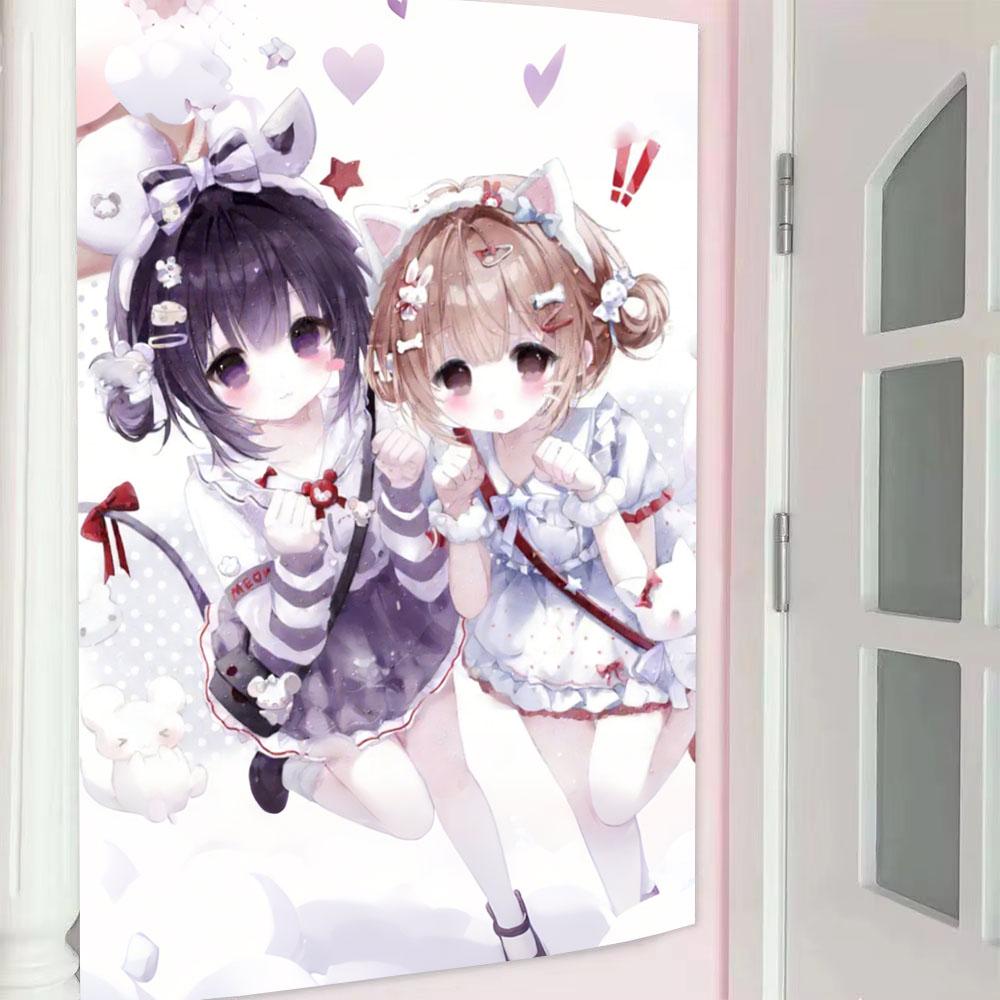 

Hot Selling Galgame Japanese Cute Girls Tapestry Aesthetic Room Decor Wall Hanging Backdrop 74x94cm(29x37in)