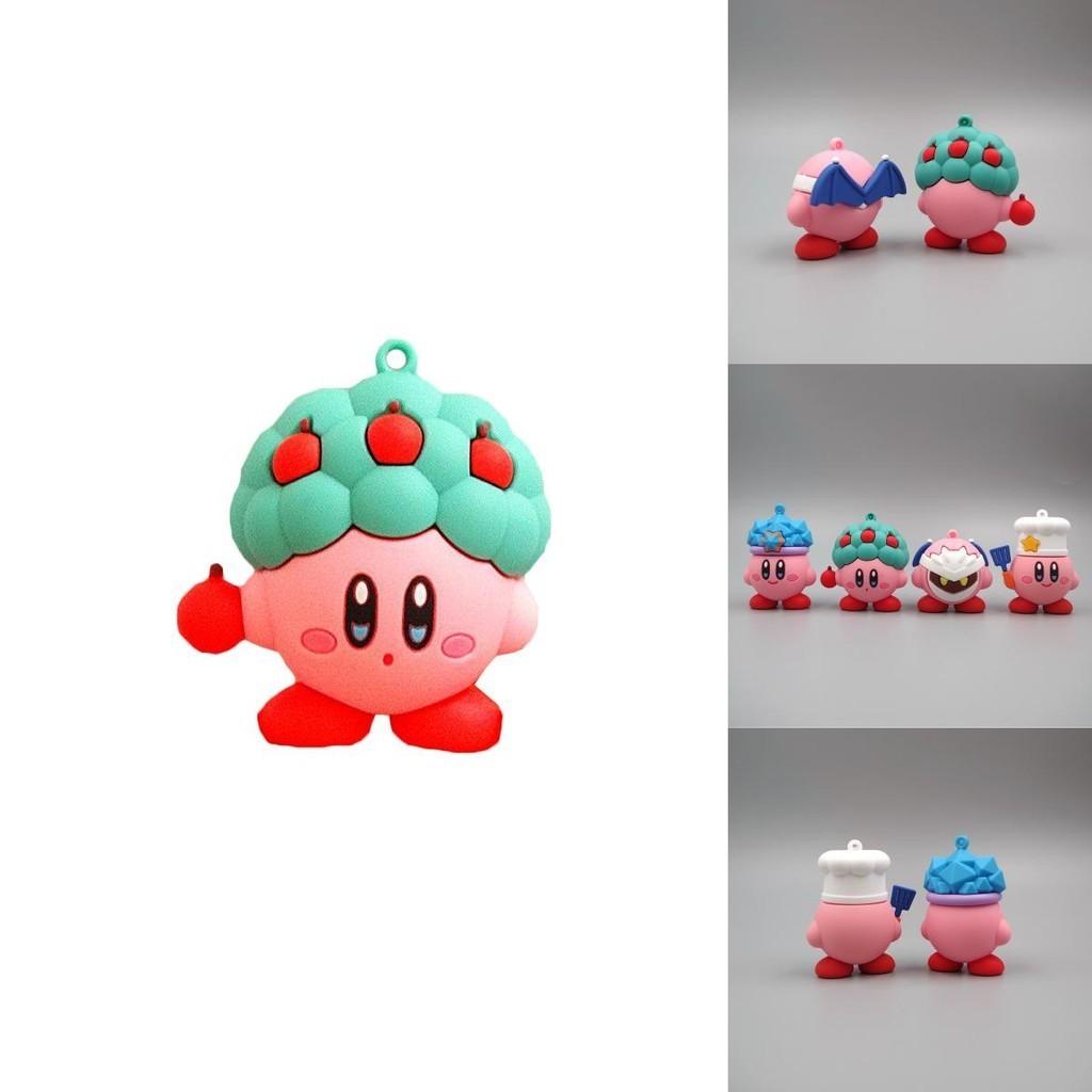 Charming Kirby Anime Games Cute Cartoon Pink Kirby Waddle Dee Doo Pvc Doll Ornaments