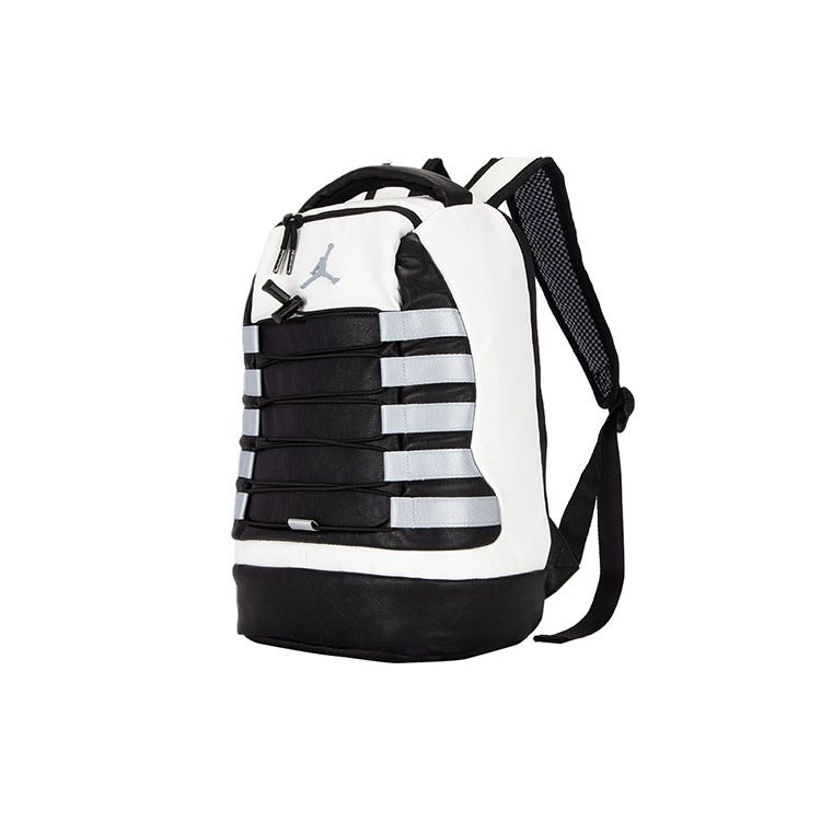 

Jordan AJ10 Student Polyester Backpack Small Size Unisex Backpacks Black White JD2123025GS-001 Black White