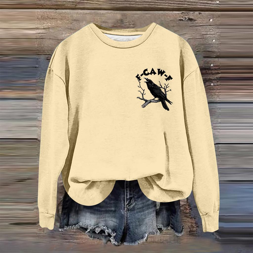 Women's Fashion Casual Long Sleeve Loose Printed Sweatshirt