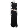 Jennie Kim Ji-soo Inspired Ruffled Sleeveless Top & Waist-Cinching Long Skirt Suit