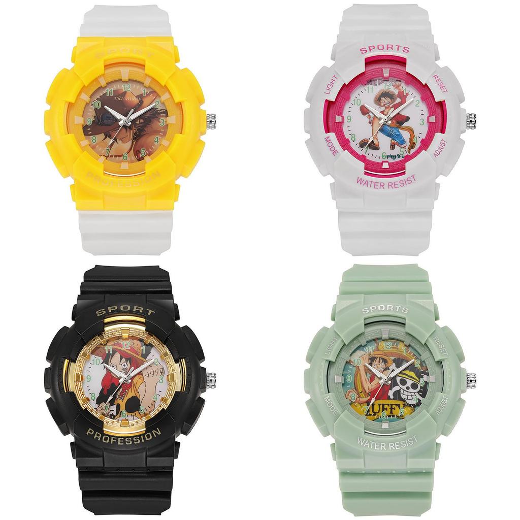 One Piece Kinder Sport Horloge Met Kalender Waterdicht Hars Band Voor Kinderen