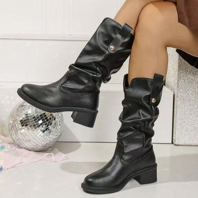 High-heeled Boots, Mid-heeled Boots, Mid-heeled Women's Shoes