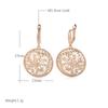 Fashion Glossy Dangle Earrings  Rose Gold Unusual Metal Sculpture Flower Earrings For Women Fine Daily Jewelry