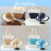 Summer Straw Hat And Bag Set With Large Brim For Beach Travel And Sun Protection