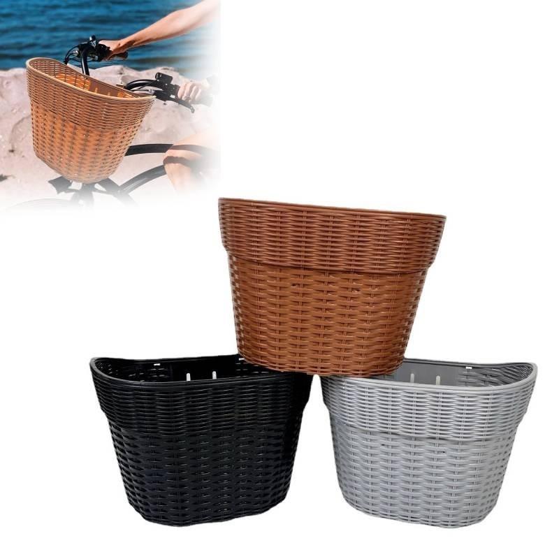 Bike Front Handlebar Basket Removable Vintage Style Convenient And Practical