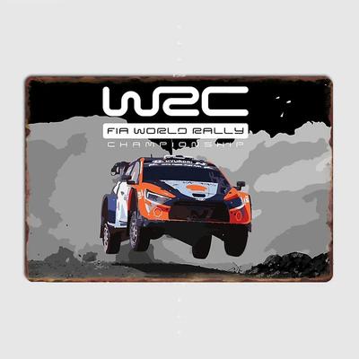 Thierry Neuville WRC Champion Jump Safari Rally Car I20 Metal Sign Home Retro Posters Home Vintage Decoration Room Wall Decor