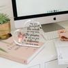 Heart Acrylic Retirement Gift. Farewell Desk Sign for Colleagues, Bosses & Friends.