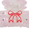 Hair Claw No Slipping Acetate Sheet Strong Grip Medium Size Back Head Hair Clip Rhinestone Inlaid Bowknot Pattern Versatile Hair Accessory