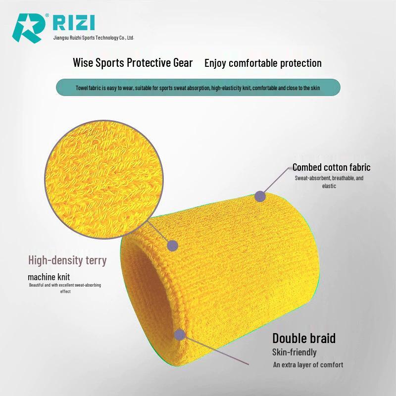 Sports Cotton Wristband: Sweat-Absorbing Support for Basketball, Badminton, Running & Fitness