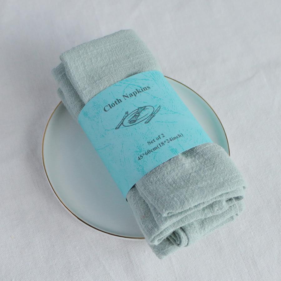 2PCS 45X60CM Skin-friendly Cotton Summer Napkins,Reusable Kitchen Dining Placemats,Customized Dinner Table Rustic Wedding Decor