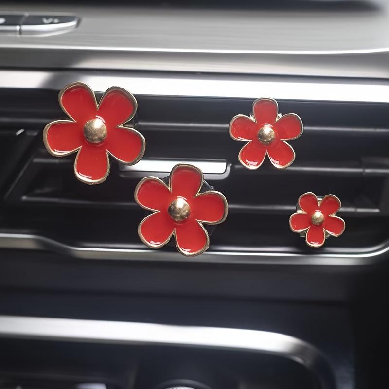 4PCS Five Petal Flower Car Air Outlet Perfume Decorative Clip
