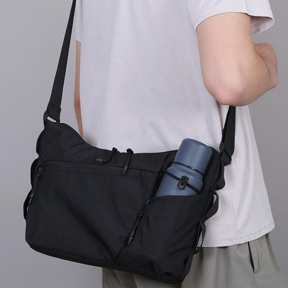 Multi Pocket Oxford Crossbody Bag Thickened Single Shoulder Bag Water Bottle Messenger Bag Cycling