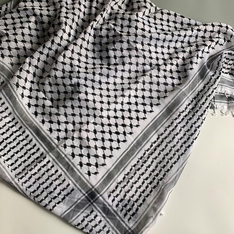 Keffiyeh Scarf Shemagh Desert Keffiyeh for Head Neck Scarf Military Shemagh Desert Scarf Arab Wrap Arab Turban Muslim H