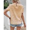 Women's New Commuter Loose Models Short-sleeved Package Neck Round Neck Top Sequin T-shirt