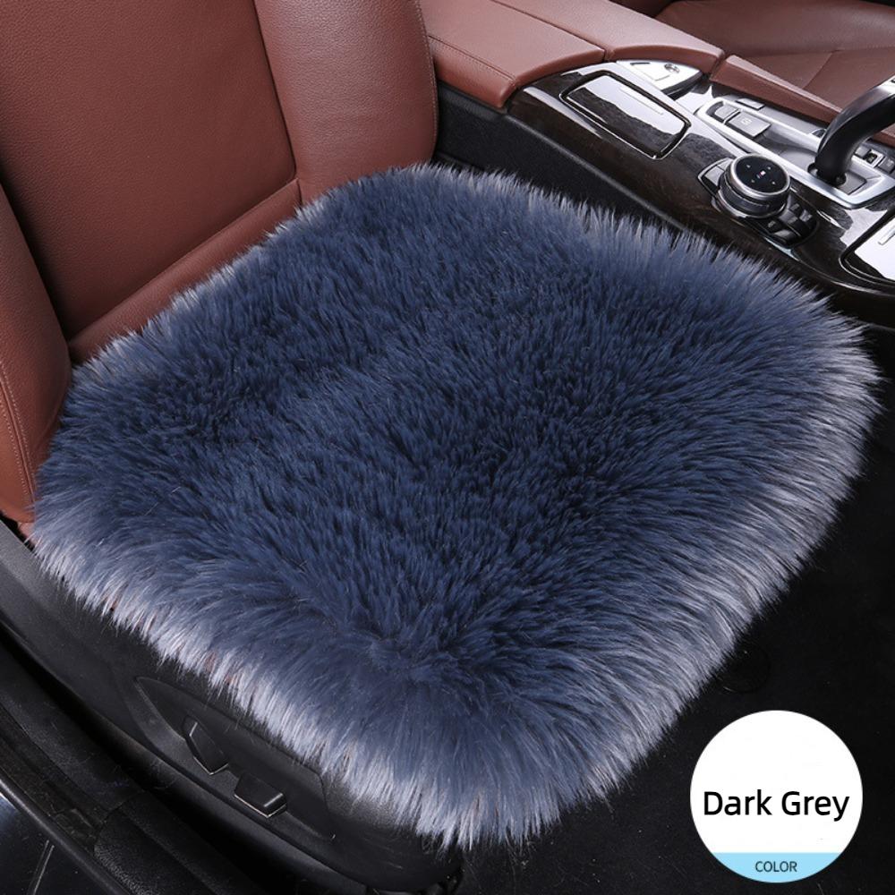 Car Accessories Long Plush Car Seat Cover Automotive Interior Warm Car Seat Cushion Washable Thick Square Cushion Car