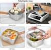 Deep Fryer, Square Frying Pot with Basket and Lid Portable Deep Frying Pan with Handle Oil Strainer Po