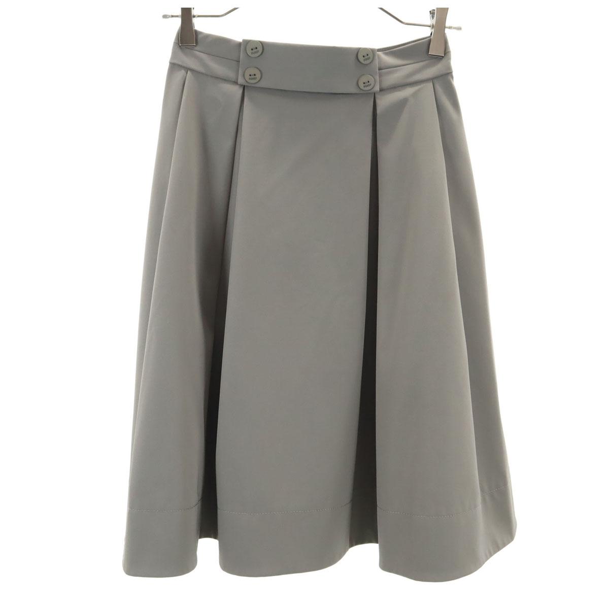 

FOXEY NEW YORK made in Japan Midi length box Pleated skirt 38 gray Women Used