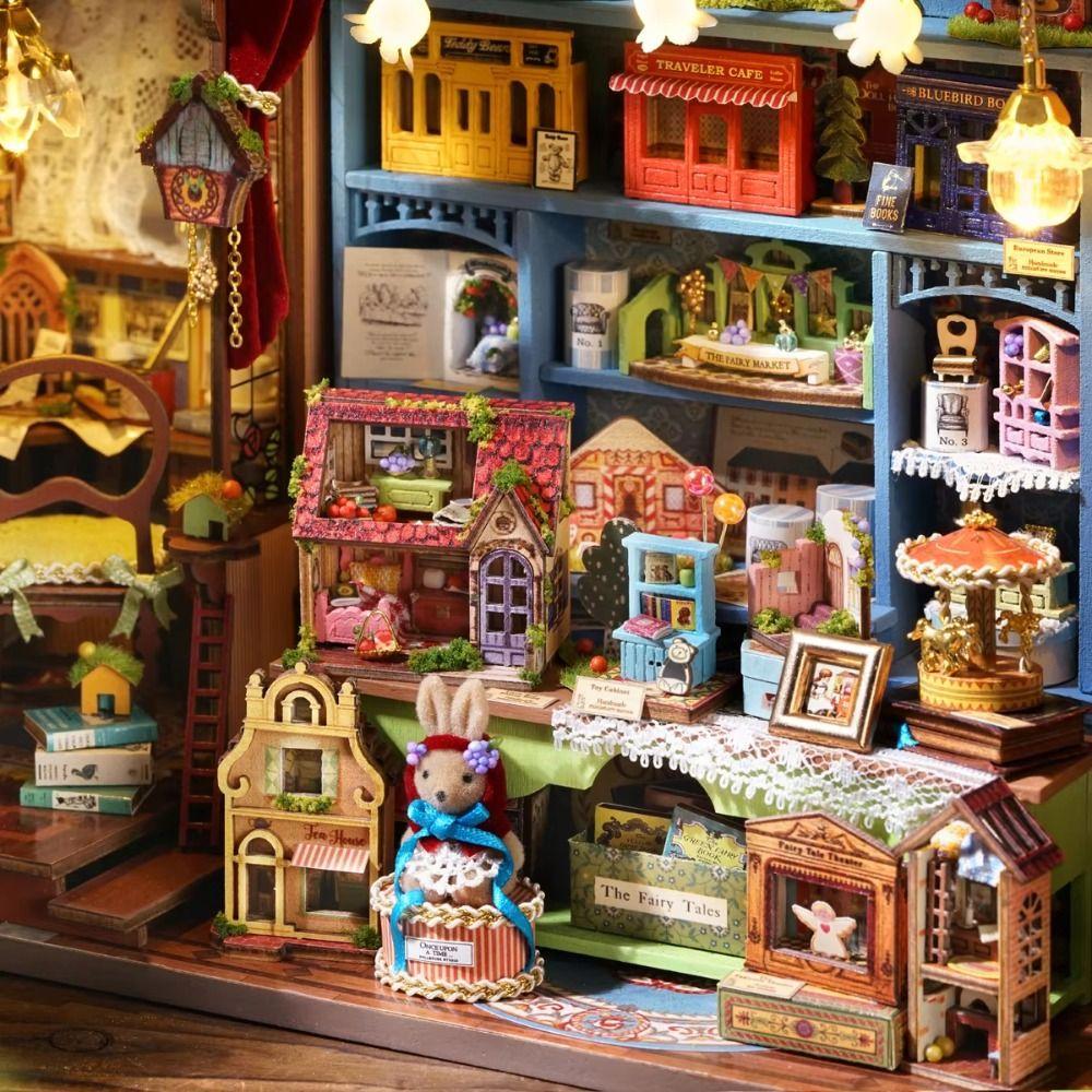 Wooden Micro House 3D Puzzle Assembly Building Model  Room Bedroom Decoration