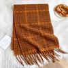 Winter Thick Warm Scarf Women Imitation Cashmere Shawls Pashmina Neckerchief Bufanda Female Plaid Hairy Tassel Echarpe New